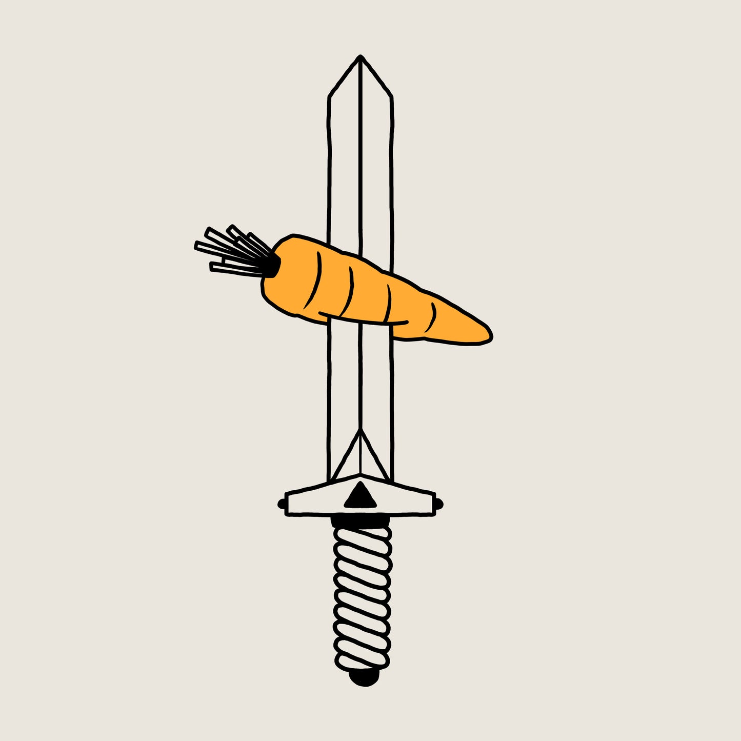 CARROT IMPALED