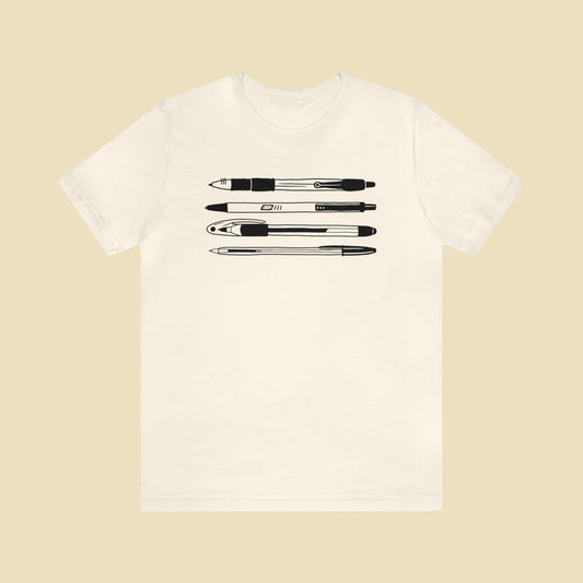 FOUR PENS ON A SHIRT